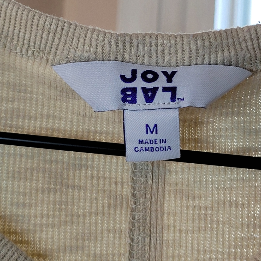 JoyLab Cream Ribbed Tank Top - Picture 6 of 8